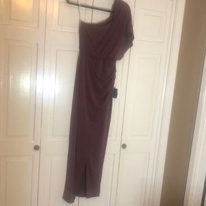 NWT Gorgeous Plum One Shoulder Dress Cocktail Dress Resort Wear LuLus SZ S R2